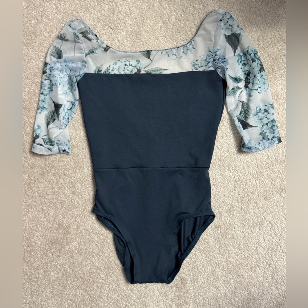 Ainsliewear Floral Sleeve dance leotard